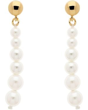 Emma Holland Jewellery Graduated Pearl & Earrings - White