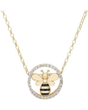 LÁTELITA London Bumble Bee Pendant Necklace - Metallic