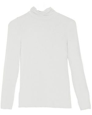 At Last Polo Neck Base Layer - White