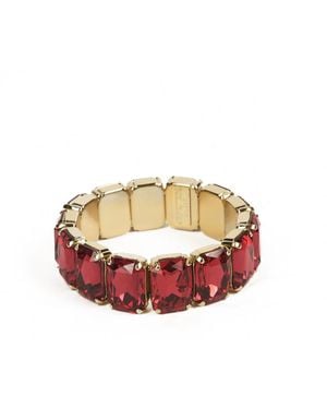 Addicted Ester Plated Bracalet With Crystals - Red