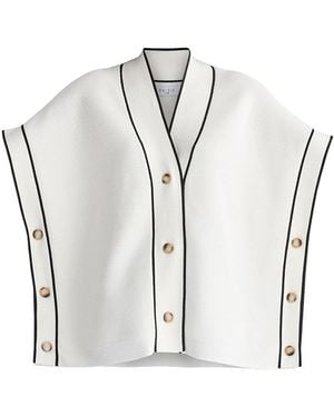 Paisie Button Details Kimono Ribbed Cardigan - Metallic