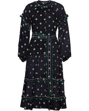Rose & Nancy Joyce Daisy Polka Dot Midi Shirt Dress - Black