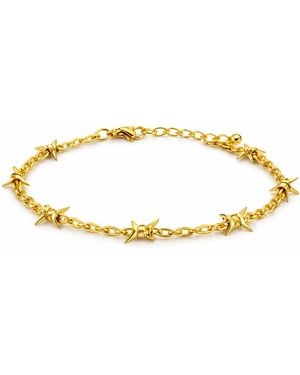 Born in Exile Barbwire Brass Chain Bracelet - Metallic
