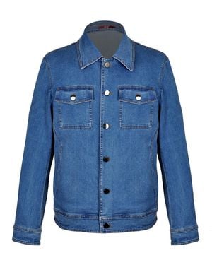DAVID WEJ Vanguard Stretch Denim Jacket - Blue