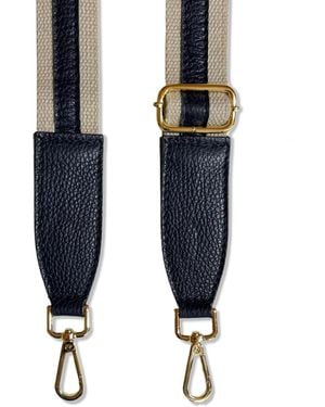 Apatchy London Leather And Canvas Strap - Black