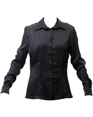 Maison Bogomil Slim Fit Viscose Shirt - Black
