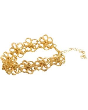 Nart Nature Making Art The Daisy Hand Twisted Wire Bracelet - Metallic