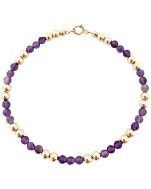 Herself Collections Amethyst Bracelet - Metallic