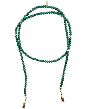 Farra Malachite Open Ended Versatile Necklace - Green