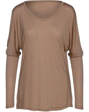 Conquista Light Top With Long Batwing Sleeves - Brown