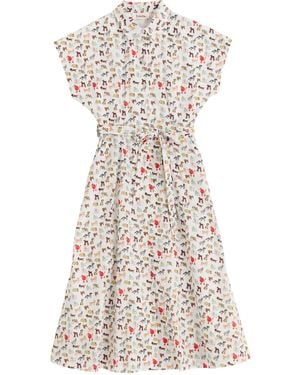 Louche Danica Dogs Day Short Sleeved Shirtdress - Multicolour