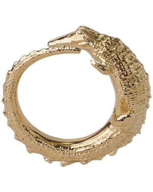 NASI SILVER Chunky Kroko Delios Crocodile Ring - Metallic