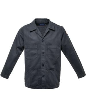 Arthur Beale Canvas Utility Jacket - Blue