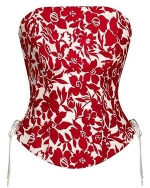 Elsava Velvet Flame Corset - Red