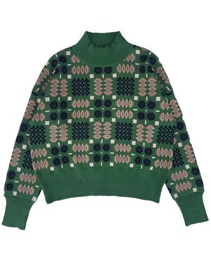 Mabli Carthen Neat Cotton Pullover - Green