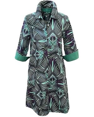 Perlavera Clara Electric Knee-Length Missy Fit A Line Dress - Blue
