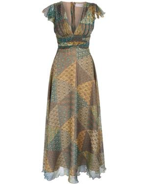 Sofia Tsereteli Crepon Silk Dress - Green