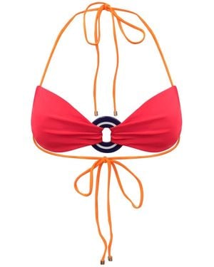 Animal Tropikal Bikini Top - Red