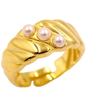 1610Istanbul Istanbulite Prinkipo Pearl Ring - Metallic