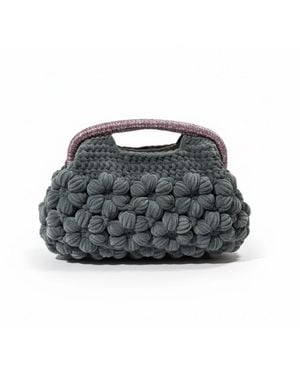Springmoonatelier Velvet Hand-Knitted Designer Bag – Elegant, Soft, And Unique - Green