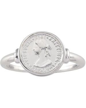 Von Treskow Micro Coin Ring - White