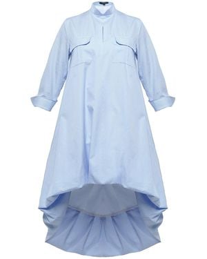Metamorph High-Low Shirt Dress - Blue
