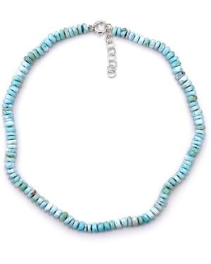 Mineralgems•Studio Ocean- Larimar Necklace For Him - Blue
