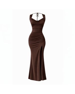 Monice London Amari Maxi Dress - Brown
