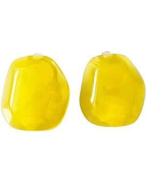Smilla Brav Clip-On Earrings Lemon Glow - Yellow