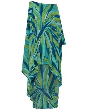 Belyed Handcraft Artemis Verde – Chiffon Tunic Dress & Beach Cover-Up By Belyed - Green