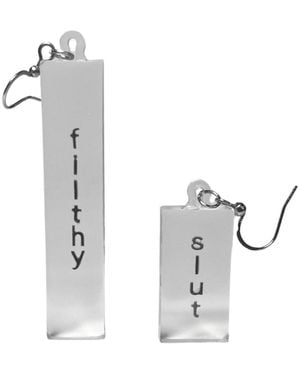 Studio Syg Filthy Slut Earrings - Metallic