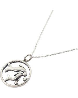 Sophelia Pisces Zodiac Horoscope Charm Sterling Necklace - White
