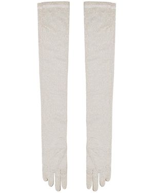Ioana Ciolacu Sparkle Gloves - White