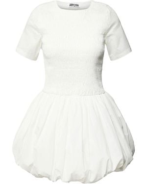 Amy Lynn Eleanor Pure Cotton Ultra Mini Puffball Dress - White