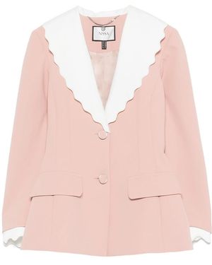 Nissa Single-Breasted Fitted Blazer - Pink