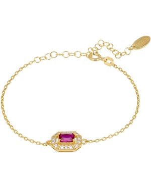 LÁTELITA London Whistledown Gemstone Bracelet Ruby - Metallic