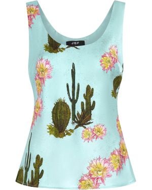 Jessica Russell Flint Scoop Neck Top - Blue