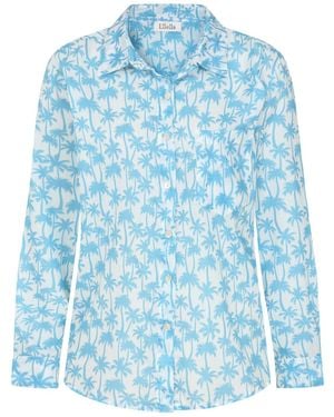 Luella Fashion Neutrals Bordeaux Cotton Shirt Printed Pattern/Pale - Blue