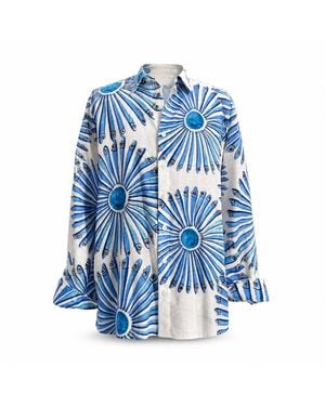 Casa Atelier by Ferdinando Fusco Anchovy Boyfriend Shirt - Blue