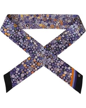 Kueen Silk Scarf - Blue