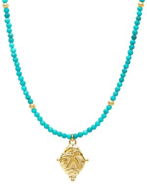Seven Saints Sagittarius Gemstone Choker Necklace, Plated - Metallic