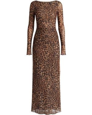 Alia Studio Lueur Maxi Mesh Dress - Brown