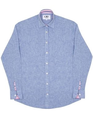 Koy Clothing Mida Linen Shirt - Blue