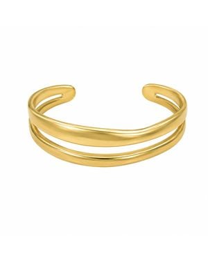 Rare Matters Jewelry Double Row Statement Cuff Bracelet - Metallic