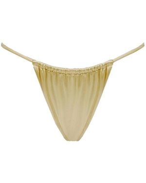 Decolet the label Gia Satin Bikini Bottoms - White