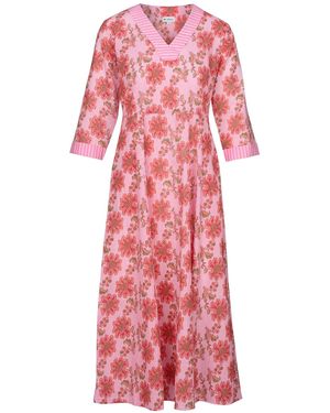 At Last Cotton Rhonda Midi Dress - Pink