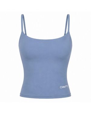 Cmmttd Soft Form Strappy Mid Tank - Blue