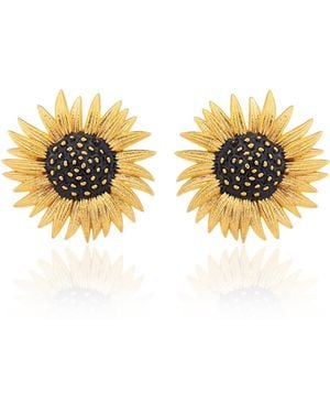 Milou Jewelry Sunflower Earrings - Metallic