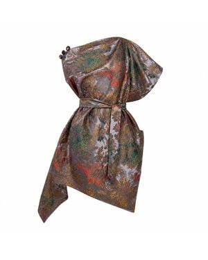 Stuart Trevor Pirate Dress – Dragon Brocade - Brown