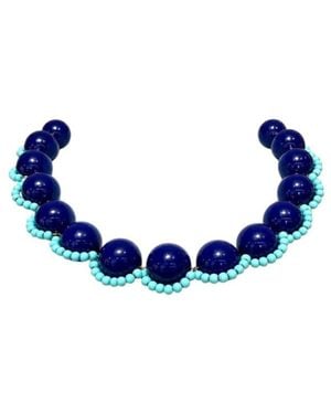 Eyeconic by Samar Ajram Vivian Blues Beaded Necklace